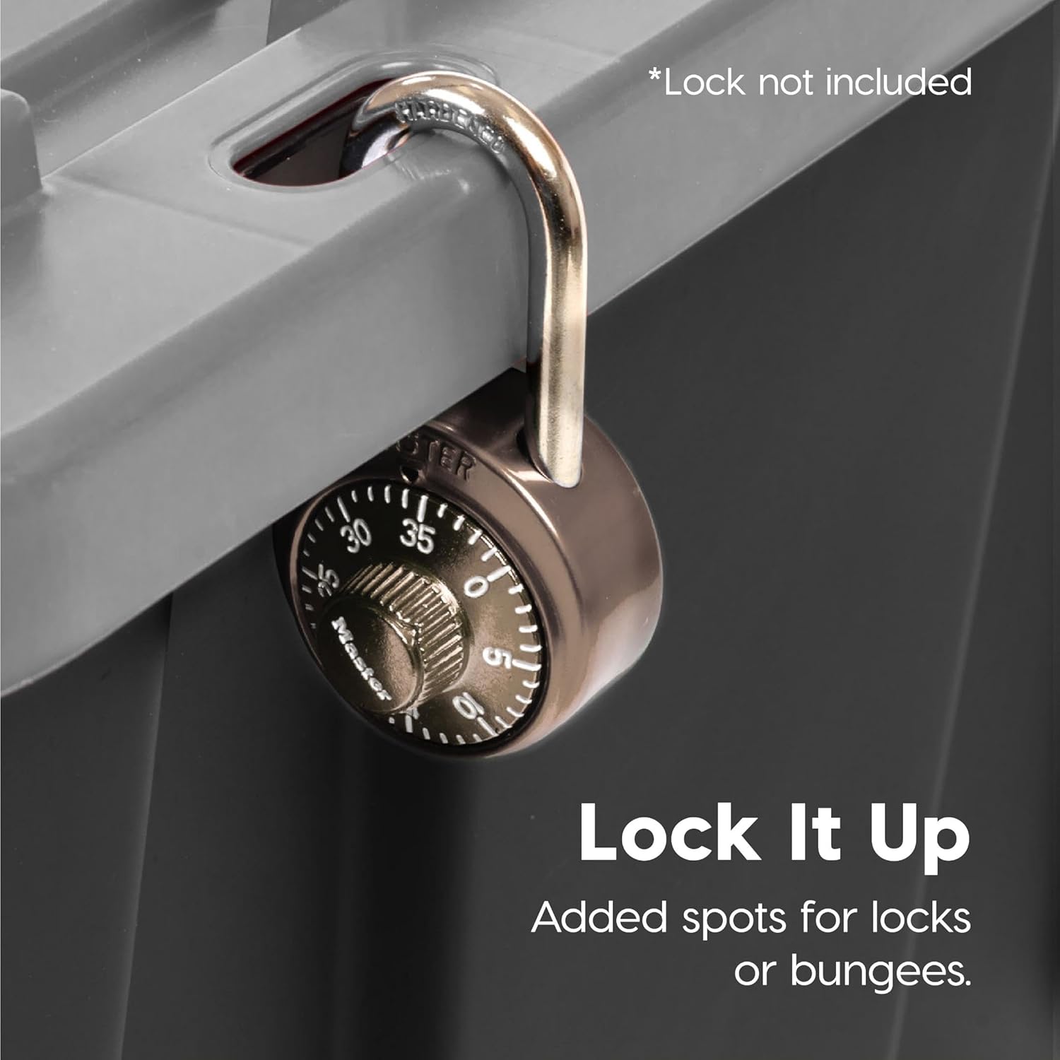 IRIS USA 3-Pack 27 Gallon Storage Bins with Lids |Made in USA| Heavy Duty Plastic Tote Containers for Truckbed Tool Box Organization, Large - Gray